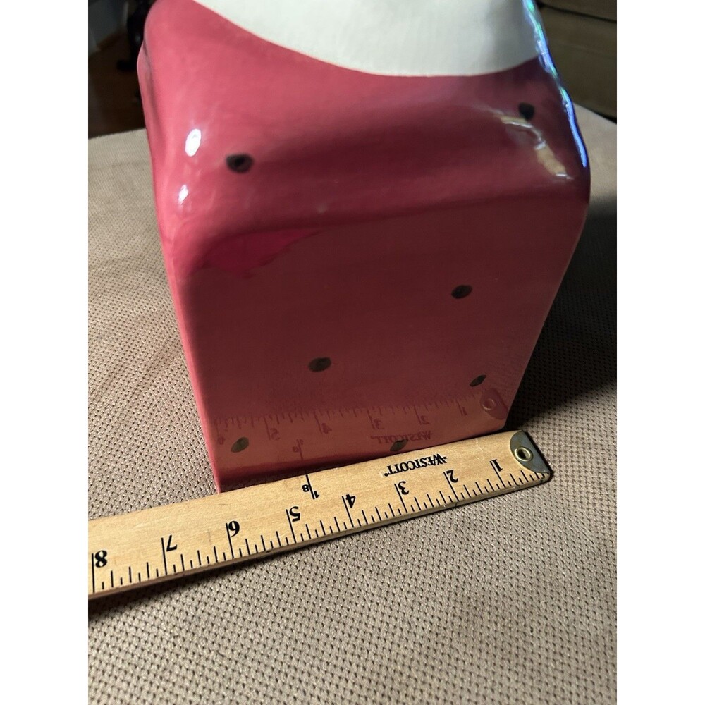 Vintage Ceramic Signed WANDA Smiling Face Tissue Box Cover 3D Face Sneeze 1980 - Picture 8 of 9
